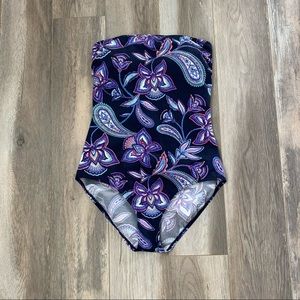 Seekers Australia one piece paisley floral print swimsuit size 10